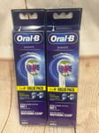 2x packs Oral-B 3D White Toothbrush Replacement Heads (8 heads in total)