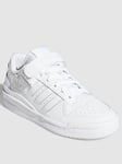 adidas Originals Unisex Junior Forum Low Trainers - White/White, Triple White, Size 4
