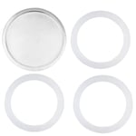 Aislor Replacement Gasket and Filter for Mini Express Espresso Coffee Makers 4 Set 6 Cup