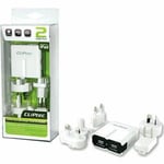 CLiPtec® USB Travel Adapter Dual USB Port for iPads, Mini iPads, Tablets & Phone