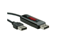 ROLINE USB 2.0 1.2m, 1,8 m, USB A, USB A, USB 2.0, Hankjønn/hunkjønn, Svart