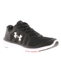 Under Armour Boys Junior Childrens Trainers BPS Micro G Fuel black white Textile - Size UK 13.5 Kids