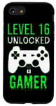 iPhone SE (2020) / 7 / 8 Level 16 Unlocked Gamer - Funny Gamer 16th Birthday Case