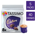 Tassimo Hot Chocolate Pods Cadbury T Discs 5 Packs (40 Drinks)