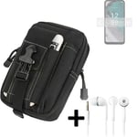 For Nokia C32 Belt bag + EARPHONES big outdoor protection Holster case sleeve ba