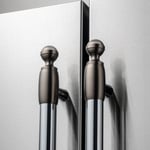 Dekorset Heritage, side by side kyl/frys, svart nickel (matt) - Bertazzoni