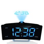 GHP Projection Alarm Clock LED Digital Clock Snooze Function Dual Alarm FM Radio USB Port Backlight-mains powered