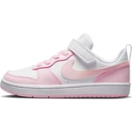 Nike Court Borough Low Recraft Sneaker, White/Pink Foam, 12.5 UK Child