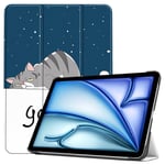 iPad Air 13" 2024/2025 Fodral med tryck - Katt