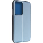 Clear View Case for Xiaomi Poco F5 Pro Mirror Flip Stand Blue