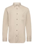 Reg Herringb Flannel Shirt Beige GANT