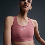 Nike Swoosh Medium Support Bra Dam Stl. M Rosa - Sport-BH för löpning och träning