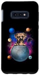 Coque pour Galaxy S10e Boxer On The Moon Galaxy Funny Dog In Space Puppy Lover