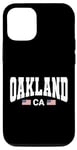 Coque pour iPhone 12/12 Pro Drapeau patriotique Oakland CA USA vintage Oakland