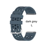 For Fitbit Versa 2 Silicone Watch Bands Wrist Strap Dark Grey L