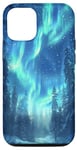 iPhone 15 Aurora Borealis Hiking Outdoor Hunting Forest Case