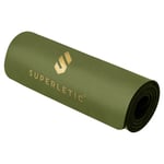 Deva, tapis de gymnastique, 180x1,0x60 cm, mousse NBR anti-dérapante, avec bandoulière incluse Vert Olive