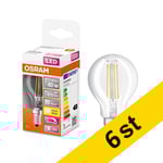 LED lampa E14 | P45 klar | 2700K | 4,8W (40W) dimbar 6st [Osram]