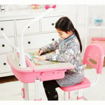 PINK ERGONOMIC DESK & CHAIR NEW GIRLS BEDROOM FURNITURE SCHOOL