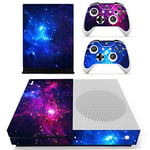 Morbuy Xbox One S Skin Vinyl Decal Full Body Cover Sticker For Microsoft Xbox One S Console and 2 Controller Skins (Double Starry)