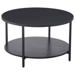 SOFFBORD i metall, glas, trämaterial 75/75/45 cm 