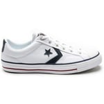 Mens Converse White Star Player Ox Textile Trainers Plimsolls Lace Up
