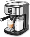 Morphy Richards Traditional Pump Espresso Coffee Machine & Automatic Milk Frothe
