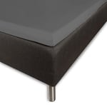 Formsydda lakan 70x200x8 cm - Grå - 100% bomullssatin - lakan för bäddmadrass