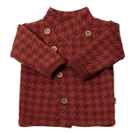 Joha Houndstooth Ull Cardigan Bordeaux