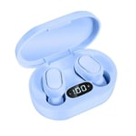 Casque d'écoute à affichage numérique à réduction de bruit True wireless Bluetooth sports pour APPLE, bleu/1 pièce