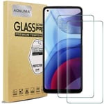 AOKUMA OPPO A74 5G/A54/A53 5G/A52/Moto G Power 2021 Tempered Glass Screen Protector, [2 Pack] Premium Quality Guard Film, Case Friendly, Comfortable Round Edge,Shatterproof