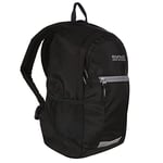 Regatta JAXON III 10L' Hardwearing Padded Straps Mesh Side Pockets Reflective Trim Backpack Rucksacks - Black/Rock Grey, Single