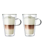Bodum Canteen Double Wall Glass Set, Mouth Blown Borosilicate Glass - 0.4 L, Pack of 2