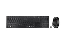 CHERRY DW 9500 SLIM - tastatur og mus-sæt - AZERTY - belgisk - grå, sort Indgangsudstyr