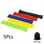 tydv 5 Pieces/set Of Fitness Yoga Resistance Rubber Band Fitness Gym Exercise Training Equipment 0.35-1.1 Mm Pilates Elastic Band