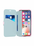  iPhone 10 X XS Tech21 Evo FlexShock drop tuff wallet case light pink clear