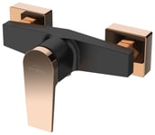 Black/Rose Gold Shower Mixer Valve Single Lever Wall Mounted