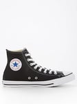 Converse Mens Leather Hi Top Trainers - Black