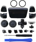 Abxy Kit De Boutons De Rechange Pour Manette Sony Ps5 Noir Chrom¿¿