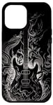 Coque pour iPhone 14 Pro Max Conception de bande de silhouette noire de guitare