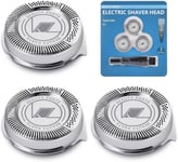 3 Pack Replacement Shaver Heads Compatible with Philips, Series 5000, Shaver...