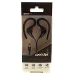 Groove Sport Gym Fitness In Ear Bud Clip On Headphones - Black