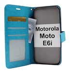 Crazy Horse Wallet Motorola Moto E6i (Turkos)