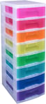 Really Useful Box Useful Drawer Tower 8x7 Litre Clear/Rainbow