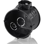 20 st Väggdosa Ø68 45mm, skruvar för rör: 20/25mm, svart