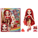 Rainbow High Fashion Doll with Slime & Pet - Ruby (Red) - 28 cm Shimmer Doll with Sparkle Slime, Magical Pet and Fashion Accessories - Kids Toy - Great for Ages 4-12 Years