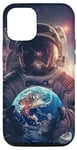 Coque pour iPhone 12/12 Pro Astronautes Galaxie Espace Planètes Espace Astronaute