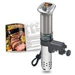 KitchenBoss Sous Vide Cooker Ultra-Quiet Immersion-Circulator: Color LCD Recipes |G320 Pro Silver Machine Brushless DC Motor|1100 Watts |IPX7 Waterproof