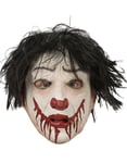 Mordisk Cannibal Latex Mask med svart hår