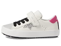 Geox J Kilwi Girl Sneaker, White Fuchsia, 6 UK